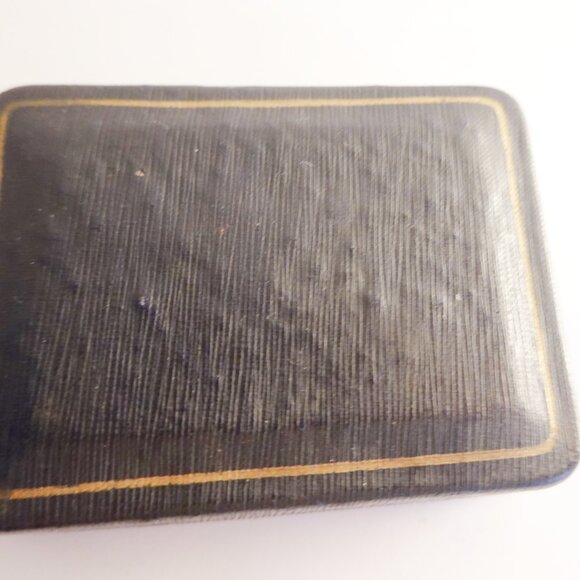 Antique Edwardian Glass Orb Chain Link Cuff links Studs Boxed - Picture 3 of 3